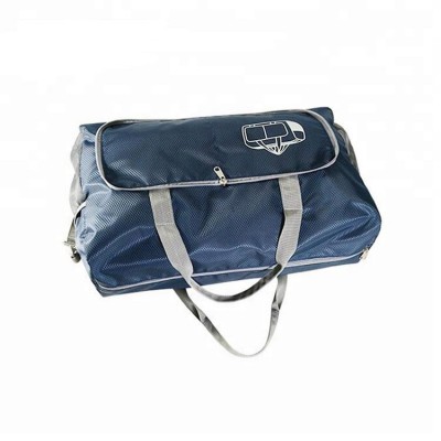 Blue Twill fabric Hot Sale Custom Casual Sports Mountaineering Bag with zipper and grey lanyard