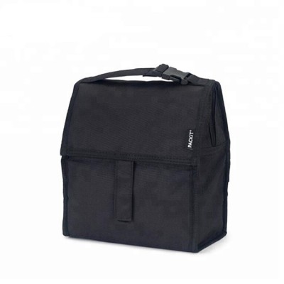 High Quality Black insulated  fabric cloth waterproof lunch food delivery bag