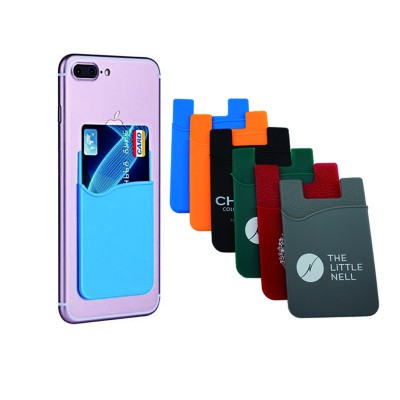 With 3m cell wallet adhesive rubber business mobile id credit custom phone silicone card holder