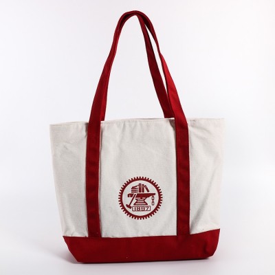 Custom logo 12oz tote canvas shopping cotton bag