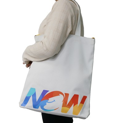 Promotional fashionable Custom colorful heat transfer Logo Printed Canvas Bag tote bag